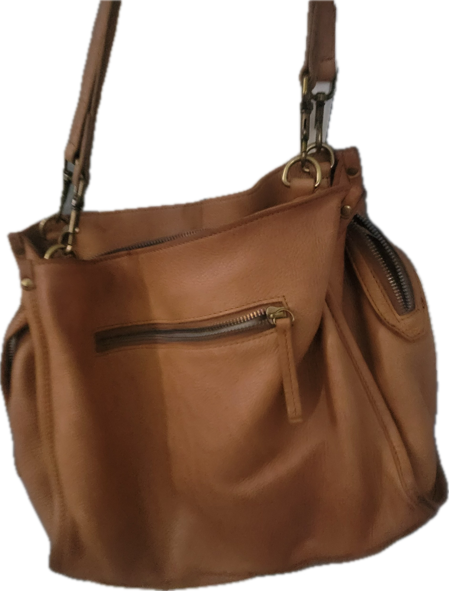 Classic Tan Faux Leather Shoulder Bag – Everyday Carry-All 👜